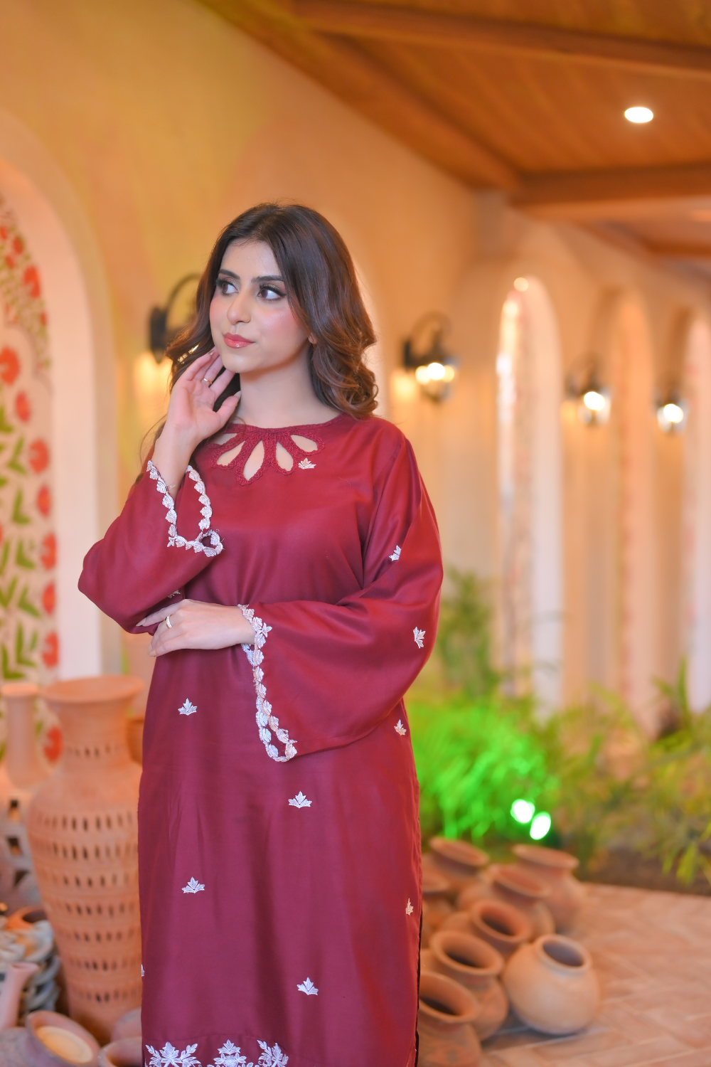 Rose Embroidered 2-Piece