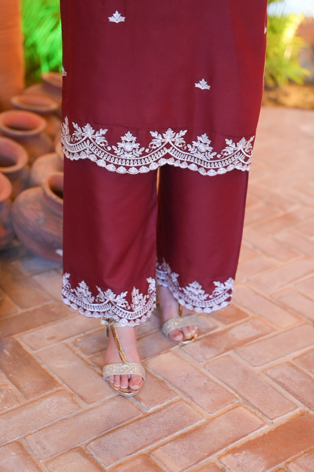 Rose Embroidered 2-Piece