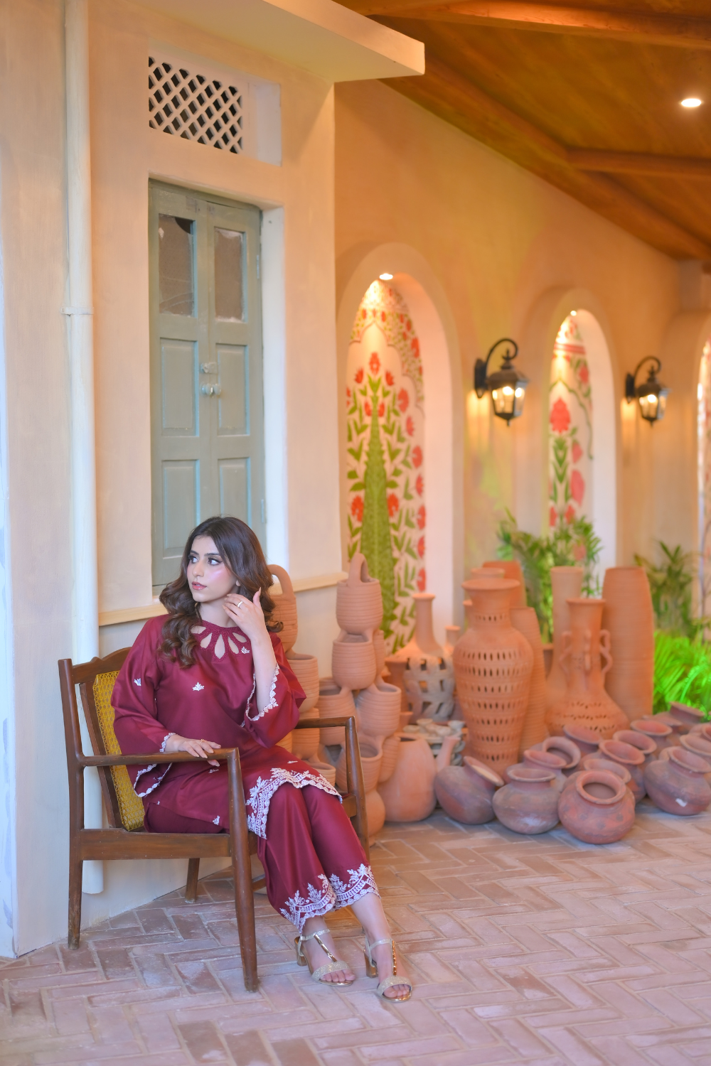 Rose Embroidered 2-Piece