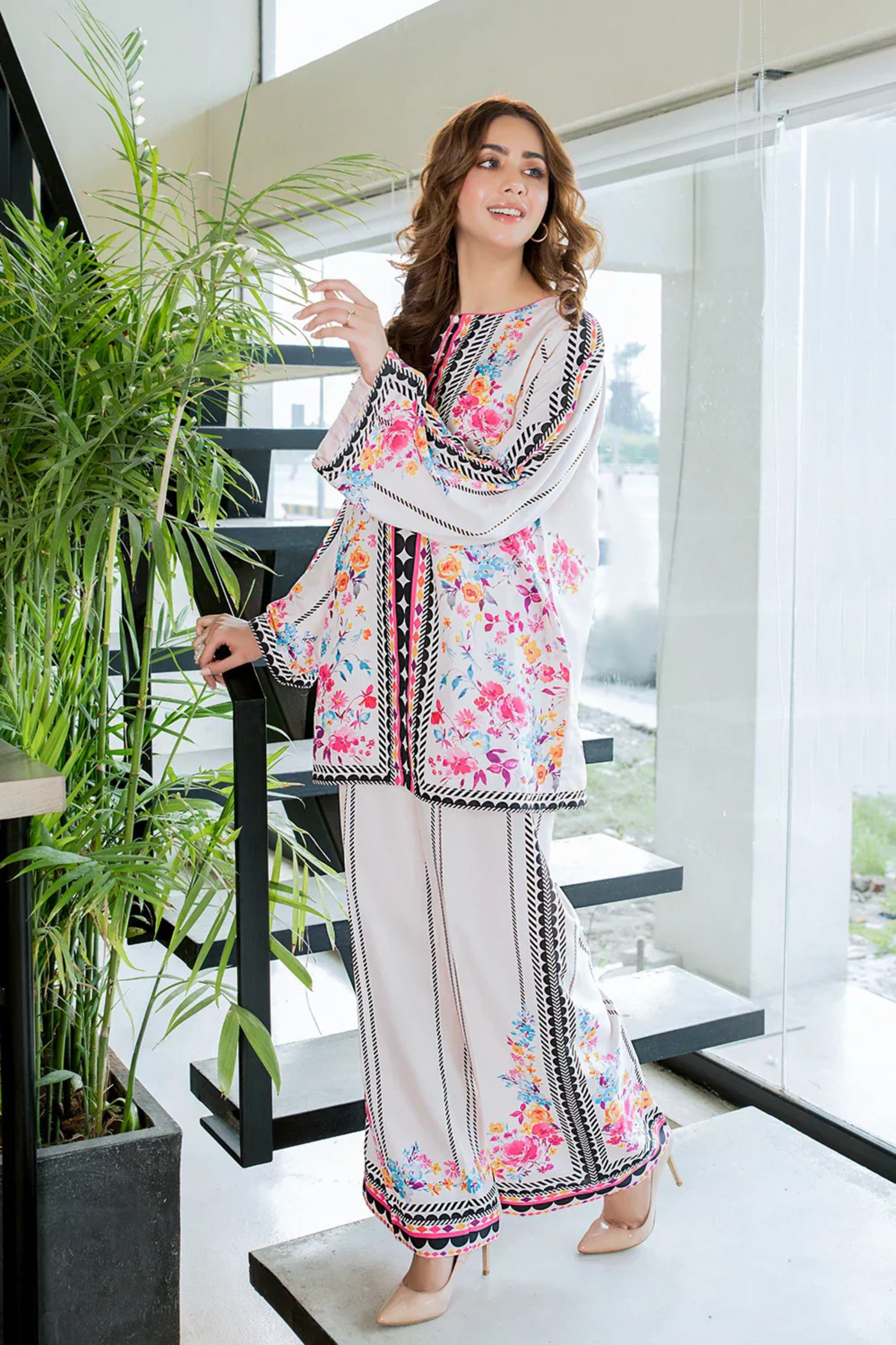 Plazo Digital Printed 2-Piece