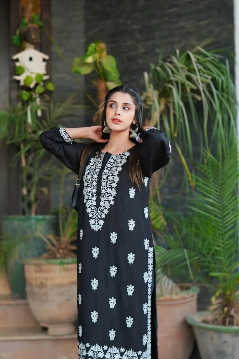 Indian Chickenkari Long Kurti